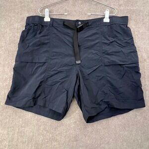 Eddie Bauer XXL 2XL Nylon Hiking Outdoor Shorts‎ with Belt Black